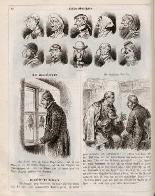 "Ziffer Gesichter" "Der Thierfreund" "Verdächtige Lectüre"