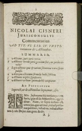 Commentarius Ad Tit. VI. Lib. IV. Institutionum de Actionibus