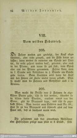 VIII. Vom wilden Federvieh