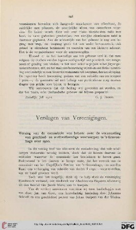 Verslagen van Vereenigingen