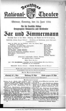 Zar und Zimmermann