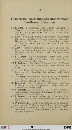 Historische Darstellungen und Portraits berühmter Personen (Nr. 603-821)