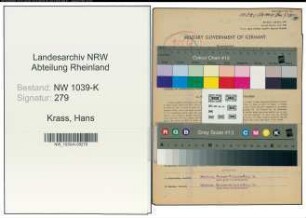 Entnazifizierung Hans Krass , geb. 11.10.1891 (Angestellter)