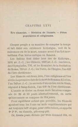 Chapitre XXVI. Ère siamoise. - Division de l'année. - Fêtes populaires et religieuses
