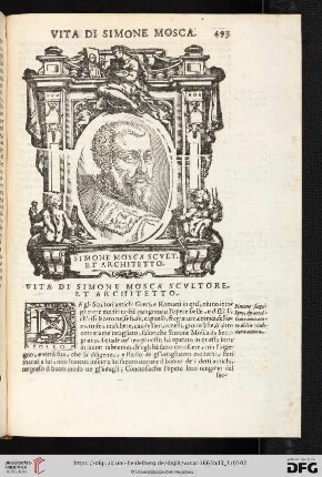 Vita di Simone Mosca Scultore, et Architetto