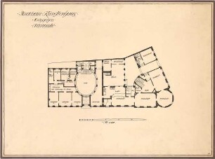 Billing, Hermann; Karlsruhe (Baden-Württemberg), Karl- / Sophienstr. 2; Künstlerhaus, Saalanbau - Grundriss EG