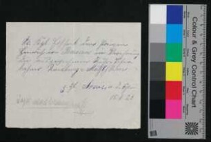Handschriftliche Notiz vom 15.07.1923