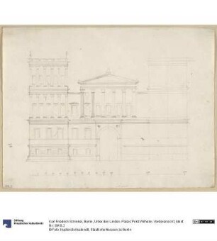 Berlin, Unter den Linden. Palais Prinz Wilhelm. Vorderansicht