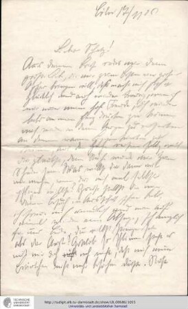 Brief vom 17.11.1906
