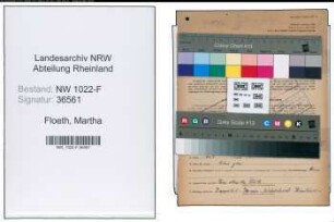 Entnazifizierung Martha Floeth , geb. 17.01.1902 ()