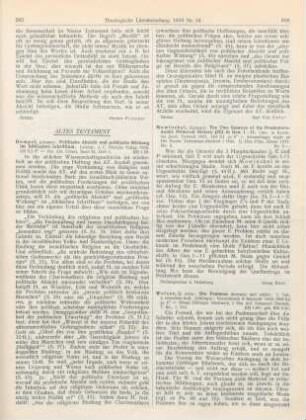 366 [Rezension] Mowinckel, Sigmund, The two sources of the predeuteronomic primeval history (Je) in Gen. 1-11