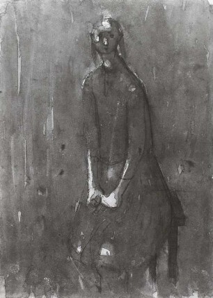 Sitzendes Mädchen von vorn