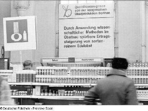 Dresden-Neustadt, Konsum-Kaufhalle "Neustädter Markt". Warenregal