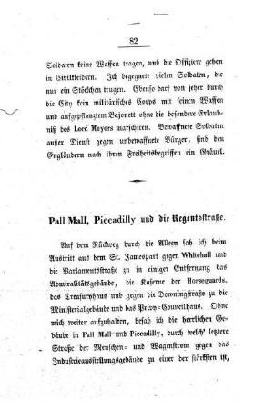 Pall Mall, Piccadilly und die Regentsstraße