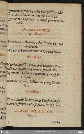 De quatuor anni partibus