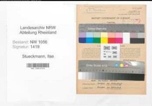 Entnazifizierung Ilse Stueckmann , geb. 08.03.1916 (Aerztin)