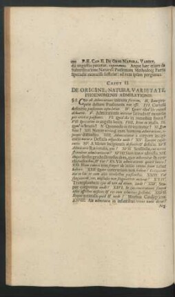Caput II. De Origine, Natura, Varietate, Phoenomenis Admirationis.