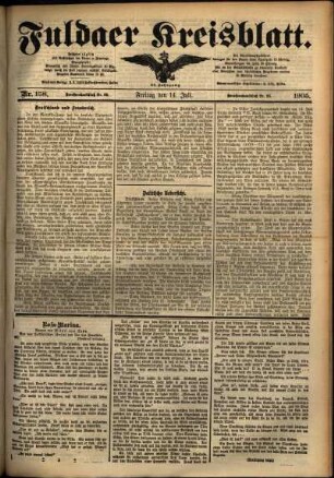 Ausgabe vom Freitag, den 14. Juli 1905.