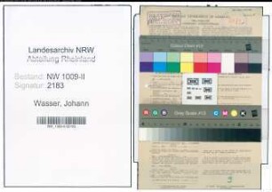 Entnazifizierung Johann Wasser , geb. 18.10.1898 (Maschinist)