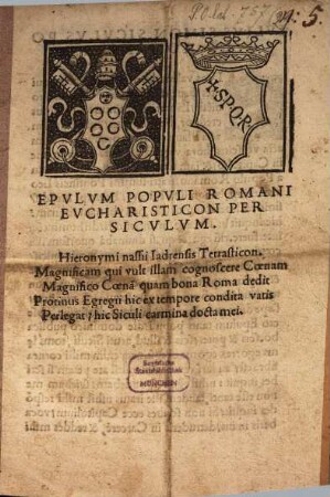 Epulum populi romani eucharisticon