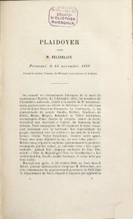 Discours et plaidoyers politiques de M. Gambetta, 1,1