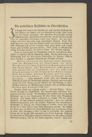 Die polnischen Aufstände in Oberschlesien