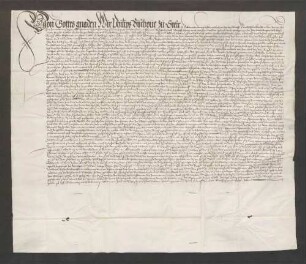 Schuldbrief des Bischofs Philipp von Speyer gegenüber der gemeinen Präsenz des Domstifts Speyer über 1000 Gulden zu 4 Prozent.