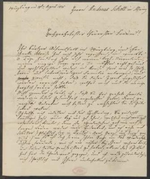 Brief an B. Schott's Söhne : 14.08.1835