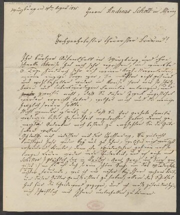 Brief an B. Schott's Söhne : 14.08.1835
