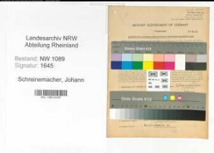 Entnazifizierung Johann Schreinemacher , geb. 26.08.1902 (Brandmeister)