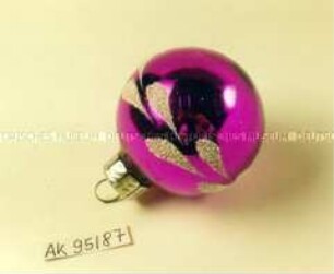 Historisches Weihnachtsornament - Kugel mit Blättermotiv