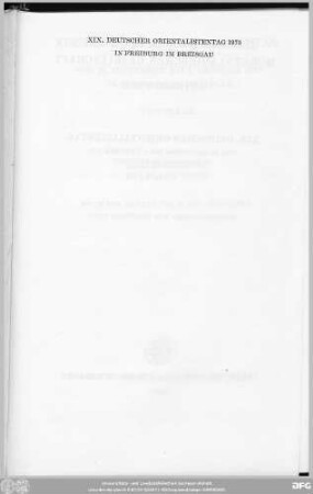 Supplement III, 2: XIX. Deutscher Orientalistentag (1975): Zeitschrift der Deutschen Morgenländischen Gesellschaft : ZDMG
