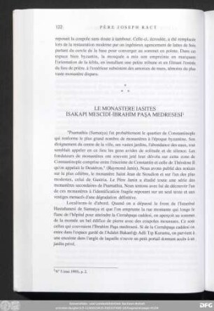 Le Monastere Iasites İsakapi Mescidi-İbrahim Paşa Medresesi