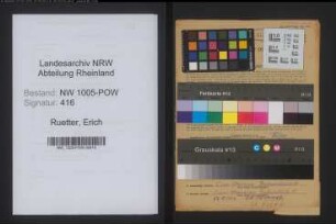 Entnazifizierung Erich Ruetter , geb. 12.01.1915 (Gartenarbeiter)