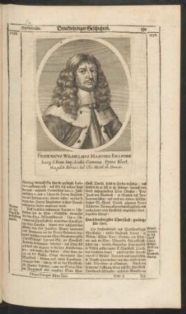 Fridericus Wilhelmus Marchio Brandenburg ...