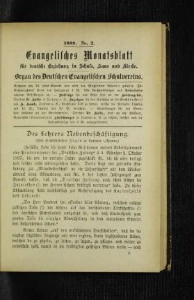 ¬Des¬ Lehrers Nebenbeschäftigung