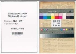 Entnazifizierung Franz Reuter , geb. 01.10.1904 (Kaufmaennischer Angestellter)
