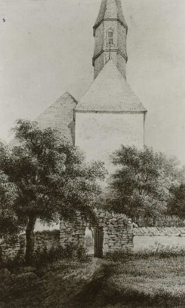Ansicht der alten Plauener Kirche