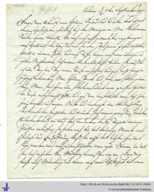 Nachlass J. G. Jacobi (NL 7/IV B 321) : Briefwechsel Pfeffel - Jacobi