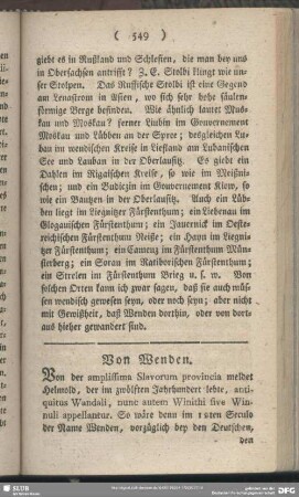 [II.] Von Wenden