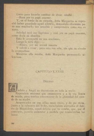 Capítulo XXXIII - Delirio