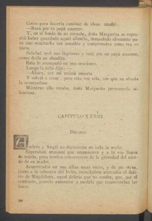 Capítulo XXXIII - Delirio