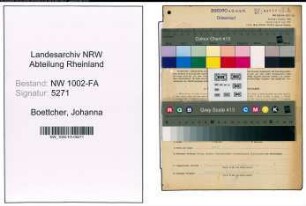 Entnazifizierung Johanna Boettcher, geb. 16.03.1921 (Stenotyp.)