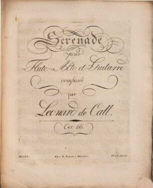 Serenade pour flûte, alto et guitarre : oev. 66