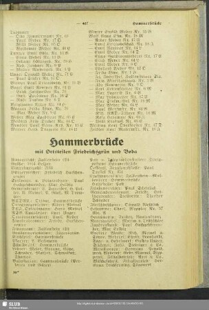 Hammerbrücke mit Ortsteilen Friedrichsgrün und Boda