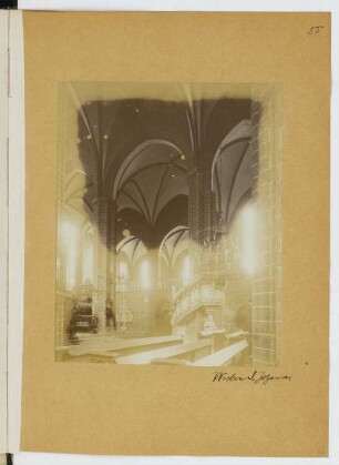 Johanniskirche, Werben: Innenansicht (aus: Skizzen- und Fotoalbum 28)
