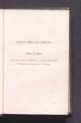 Antigou mercurio peruano