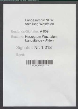 Landesrechnungen, Anlegung, Ablage und Anweisungen für den Landpfennigmeister