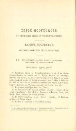 Eerste hoofdstuk. Algemeen overzicht dezer residentie