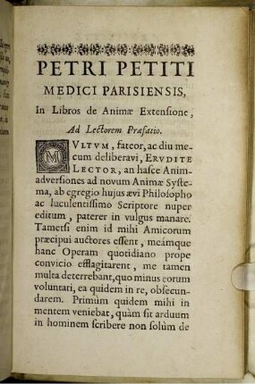[...] Ad Lectorem Praefatio.
